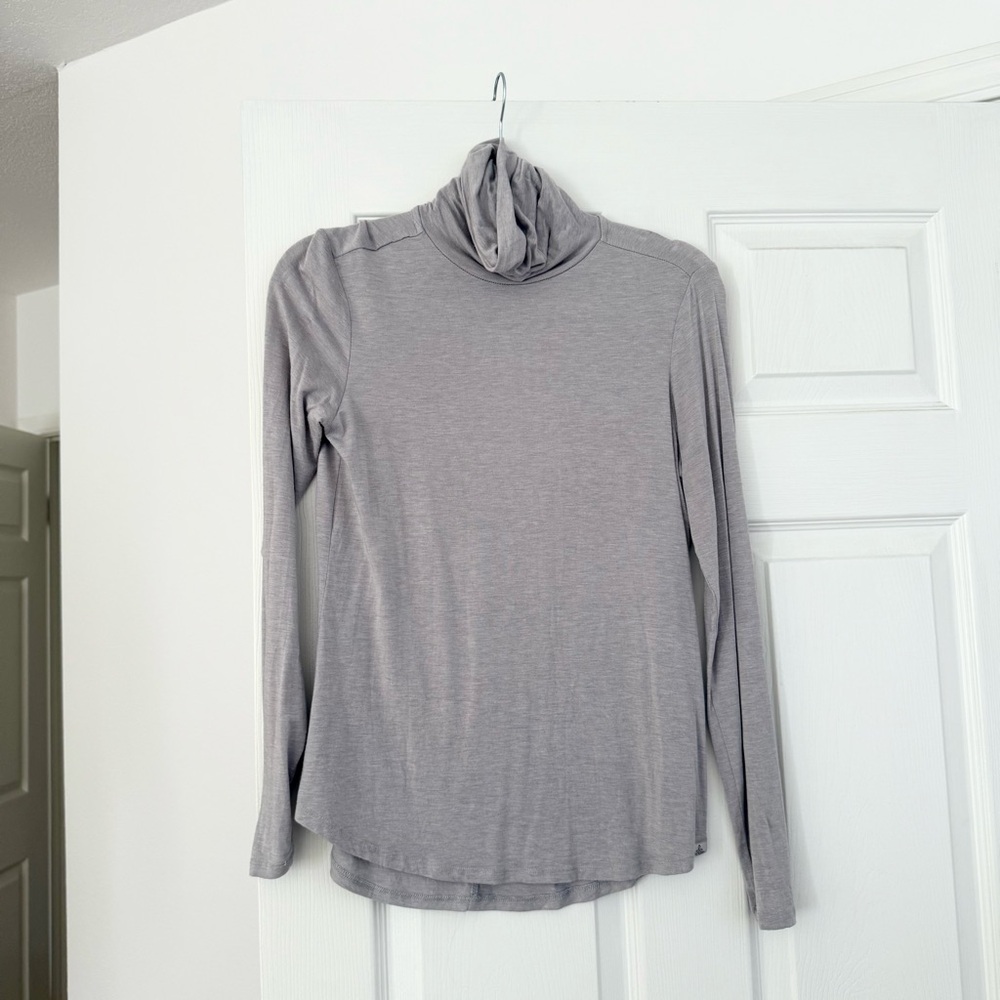 PRANA Light Gray Cowl Neck Top